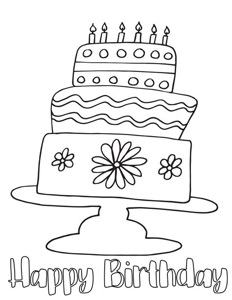 Happy Birthday Coloring Sheet